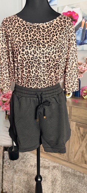 Lightweight Jacquard Shorts, Front Tie (NP) - Plus,  3 Colors (Buy the Tops &amp; Shorts and save) | Nikki &amp; Co. Boutique