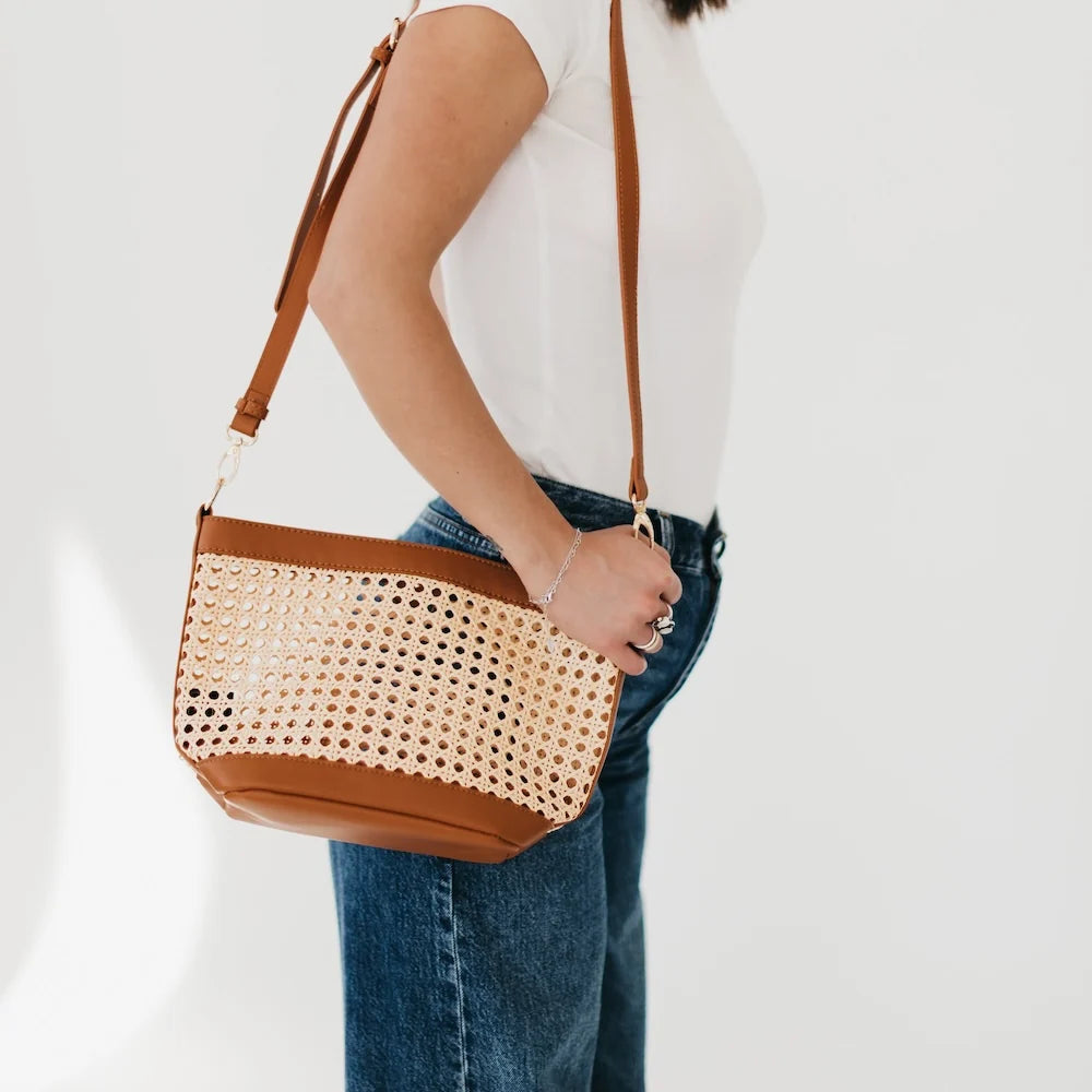 Bryce Woven Bucket Bag - Brown (NP)
