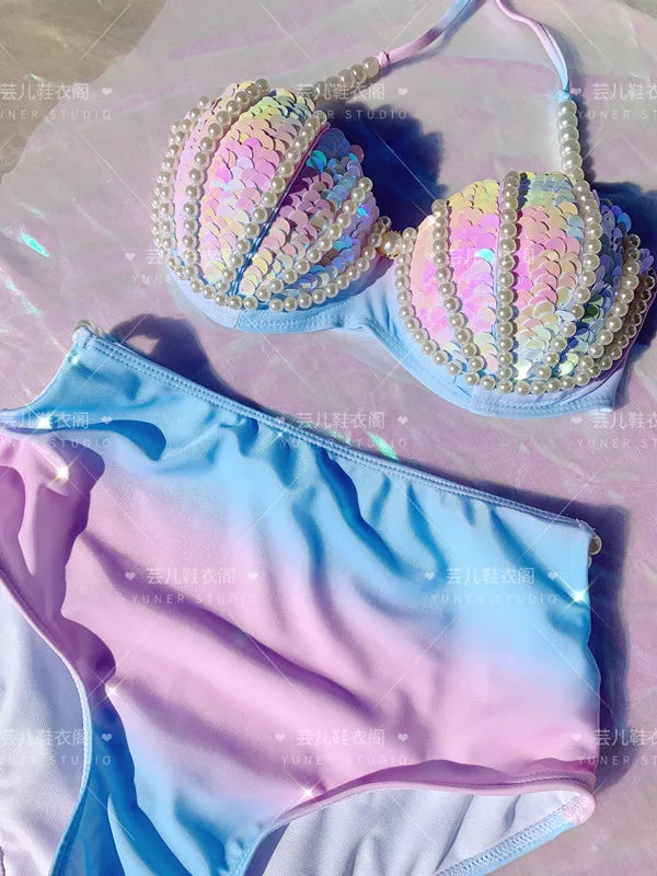 Mermaid Sequin Corset High Quality Multi Styles Mermaid Bra Suitable For Free Diving Oceanarium Performance Mermaid Bra