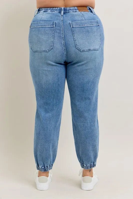 Judy Blue High-Rise Denim Jogger | Medium Wash - Nikki &amp; Co. Boutique