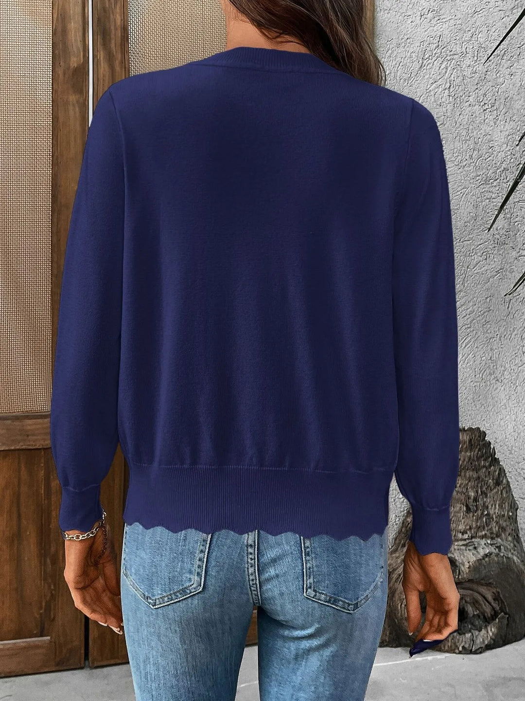 Ribbed Edge Button - Up Knit Cardigan - Nikki &amp; Co. Boutique