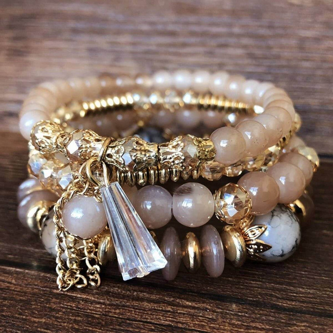 Bohemian Multi-Layer Beaded Crystal Bracelet | 5 Colors - Nikki &amp; Co. Boutique