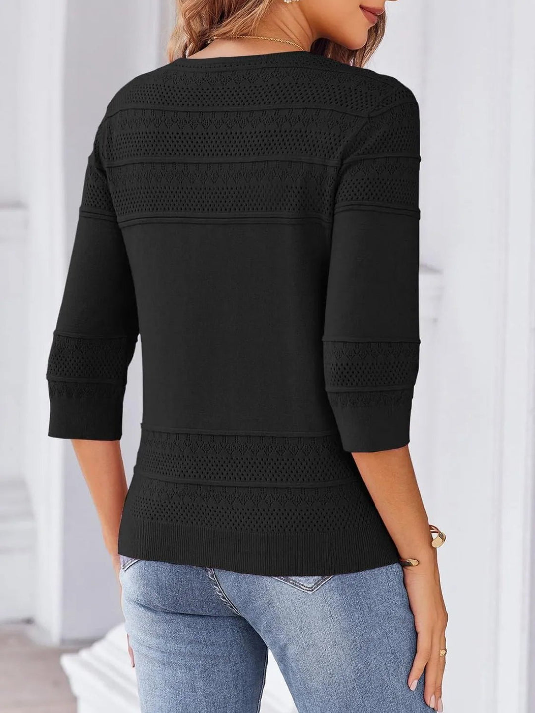 Button Up 3/4 Sleeve Cardigan - Nikki &amp; Co. Boutique