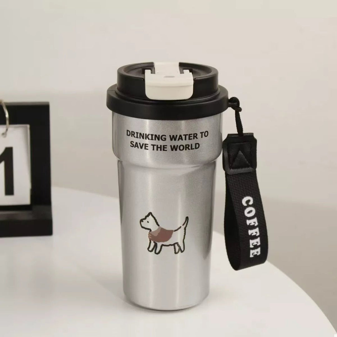 Cute Cat Stainless STeesl Tumbler with Straw - Nikki &amp; Co. Boutique