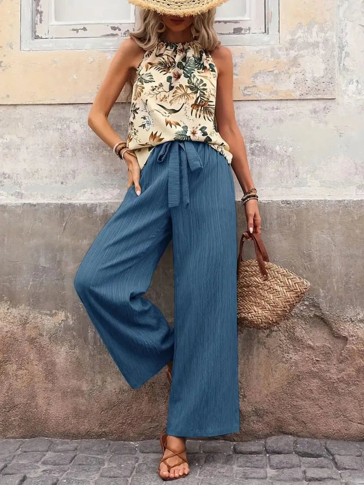 Printed Tank Tops and Wide Leg Pants Sets | Nikki &amp; Co. Boutique