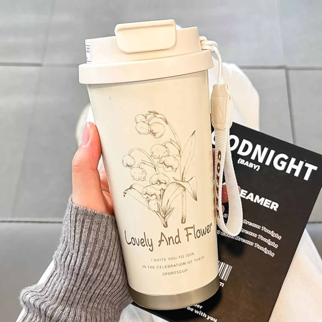 Lovely and Flower Aesthetic Tumbler with Straw | Nikki &amp; Co. Boutique