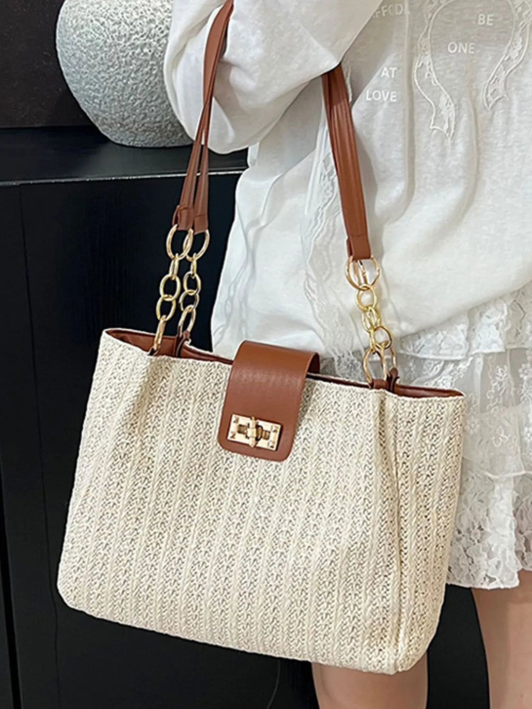 Woven Straw Shoulder Bag - Nikki &amp; Co. Boutique