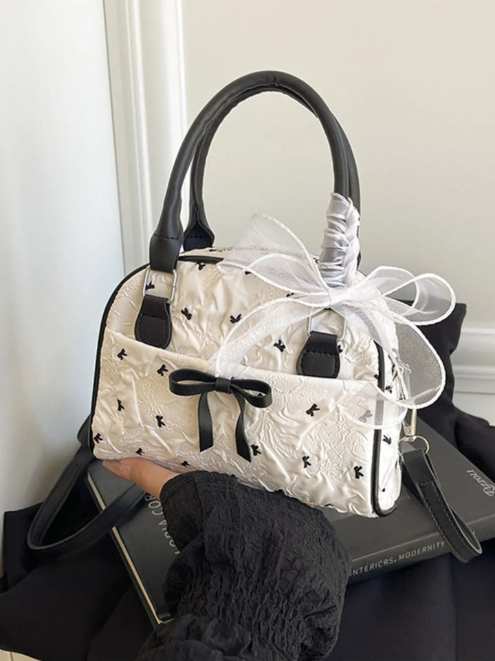 Ruched Bow Crossbody Bag - Nikki &amp; Co. Boutique