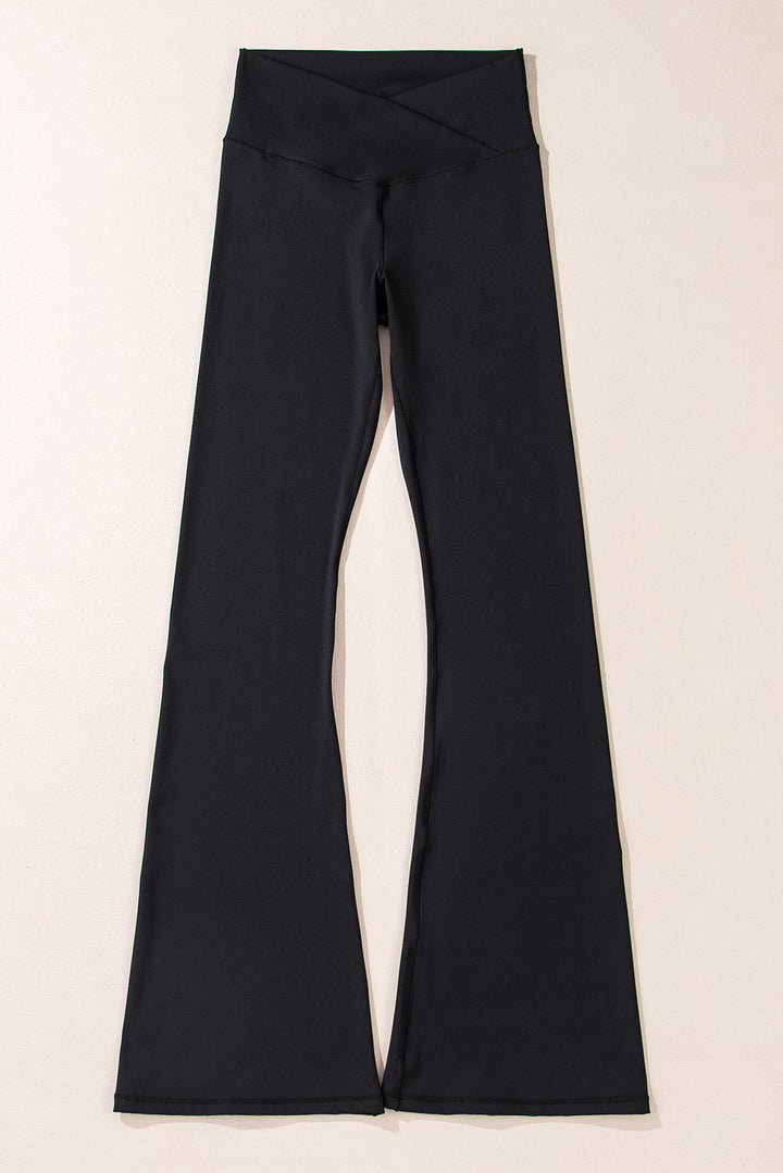Black pants on a light beige background