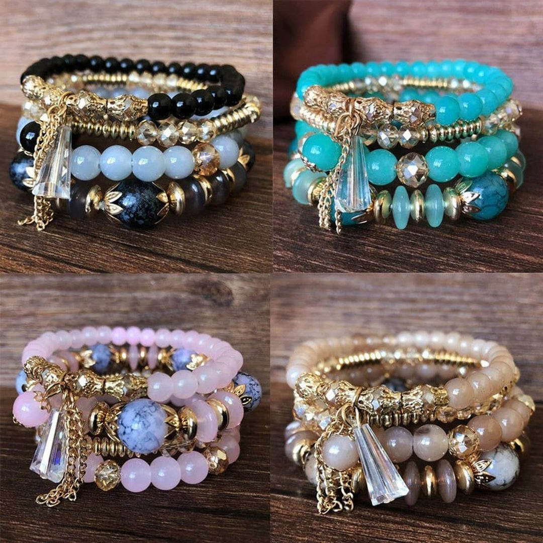 Bohemian Multi-Layer Beaded Crystal Bracelet | 5 Colors - Nikki &amp; Co. Boutique