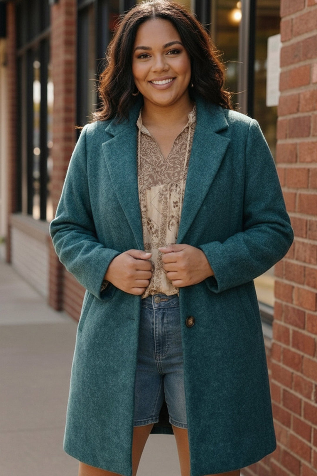 Frosted Teal Dream Coat | Nikki &amp; Co. Boutique