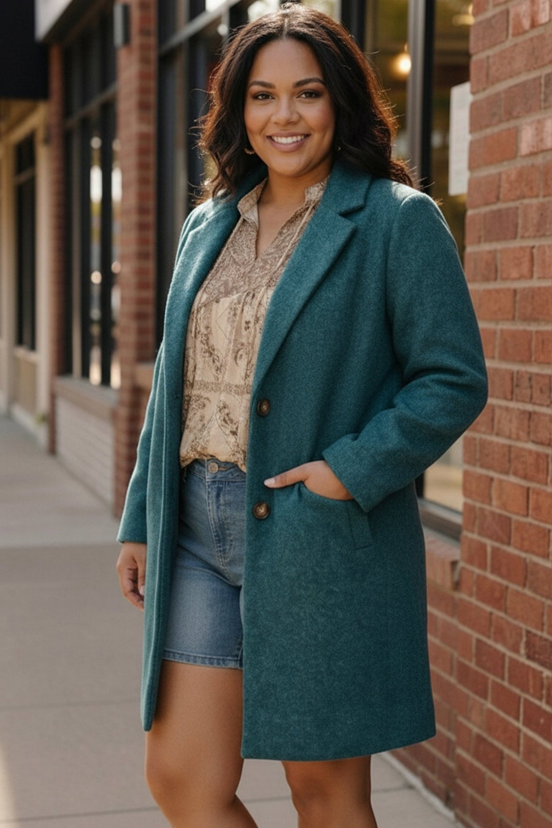 Frosted Teal Dream Coat | Nikki &amp; Co. Boutique