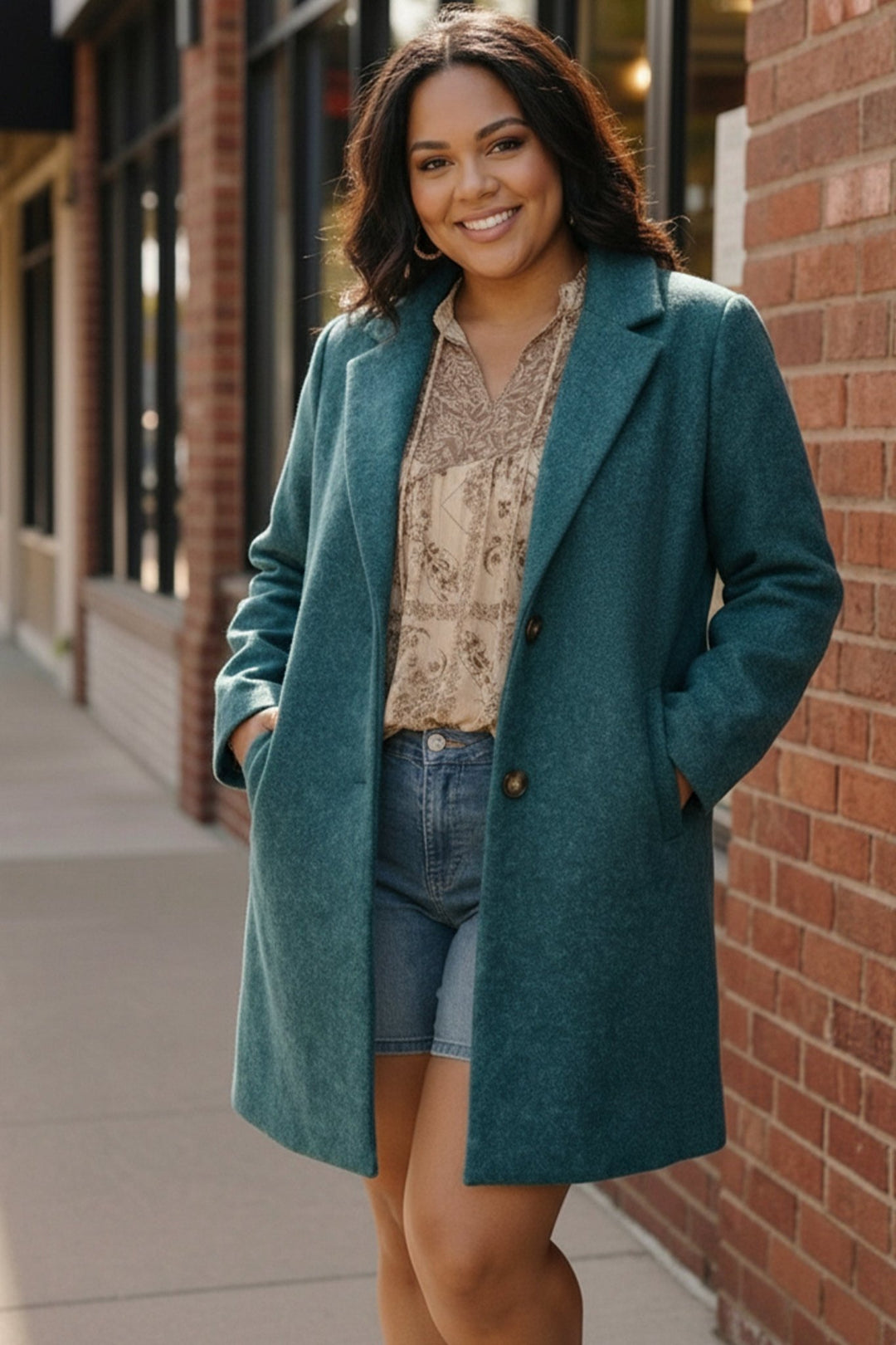 Frosted Teal Dream Coat | Nikki &amp; Co. Boutique