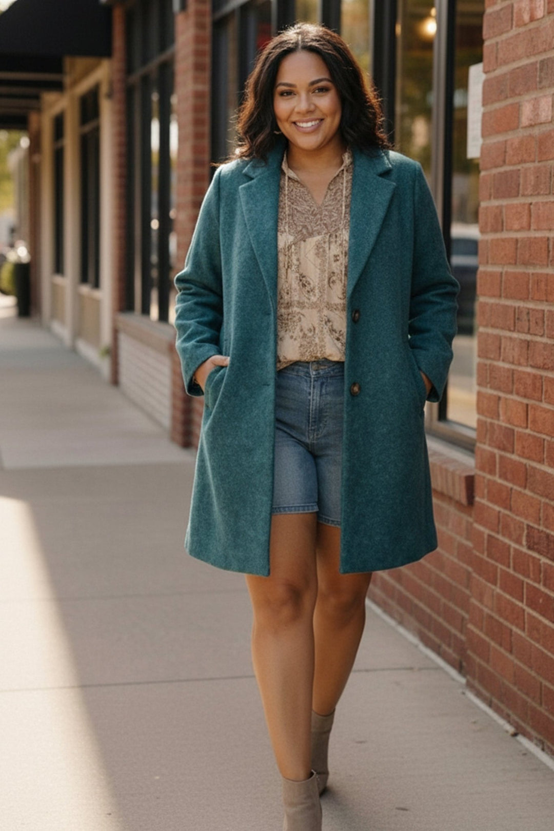 Frosted Teal Dream Coat | Nikki &amp; Co. Boutique