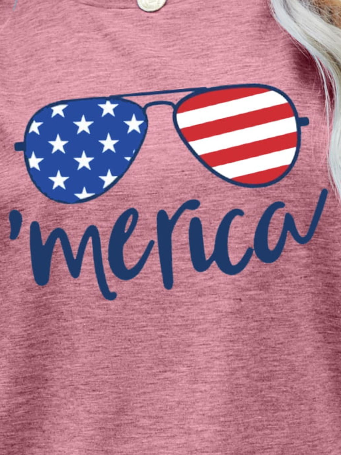 US Flag Glasses Graphic Tee - Nikki and Co Boutique