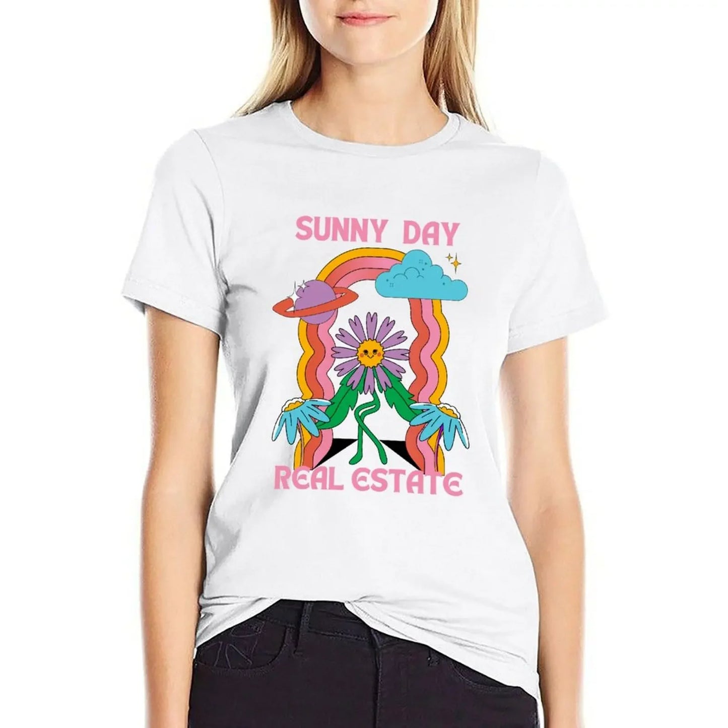 Sunny day real estate T-Shirt cute clothes sweat kawaii clothes t-shirt dress for Women plus size sexy