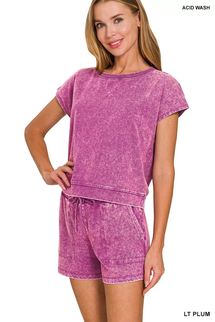 Zenana Premium Cotton Washed Sleeveless Top &amp; Shorts Sets | Nikki &amp; Co. Boutique