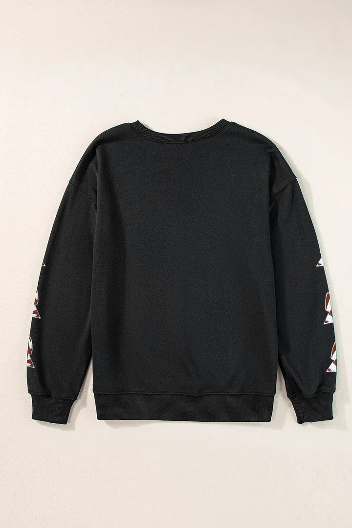 Touchdown Bow Graphic Long Sleeve Sweatshirt - Nikki &amp; Co. Boutique