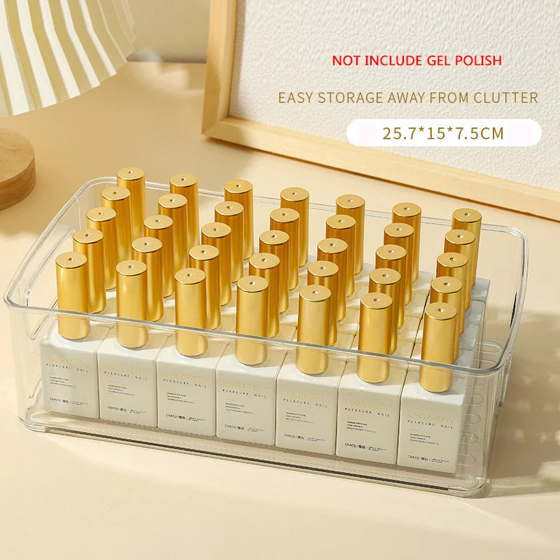 Acrylic Storage Box, Nail Tools, UV Gel Nail Polish Drawer - Transparent Makeup Case Organizer Desktop Nails Art Manicure 1p
