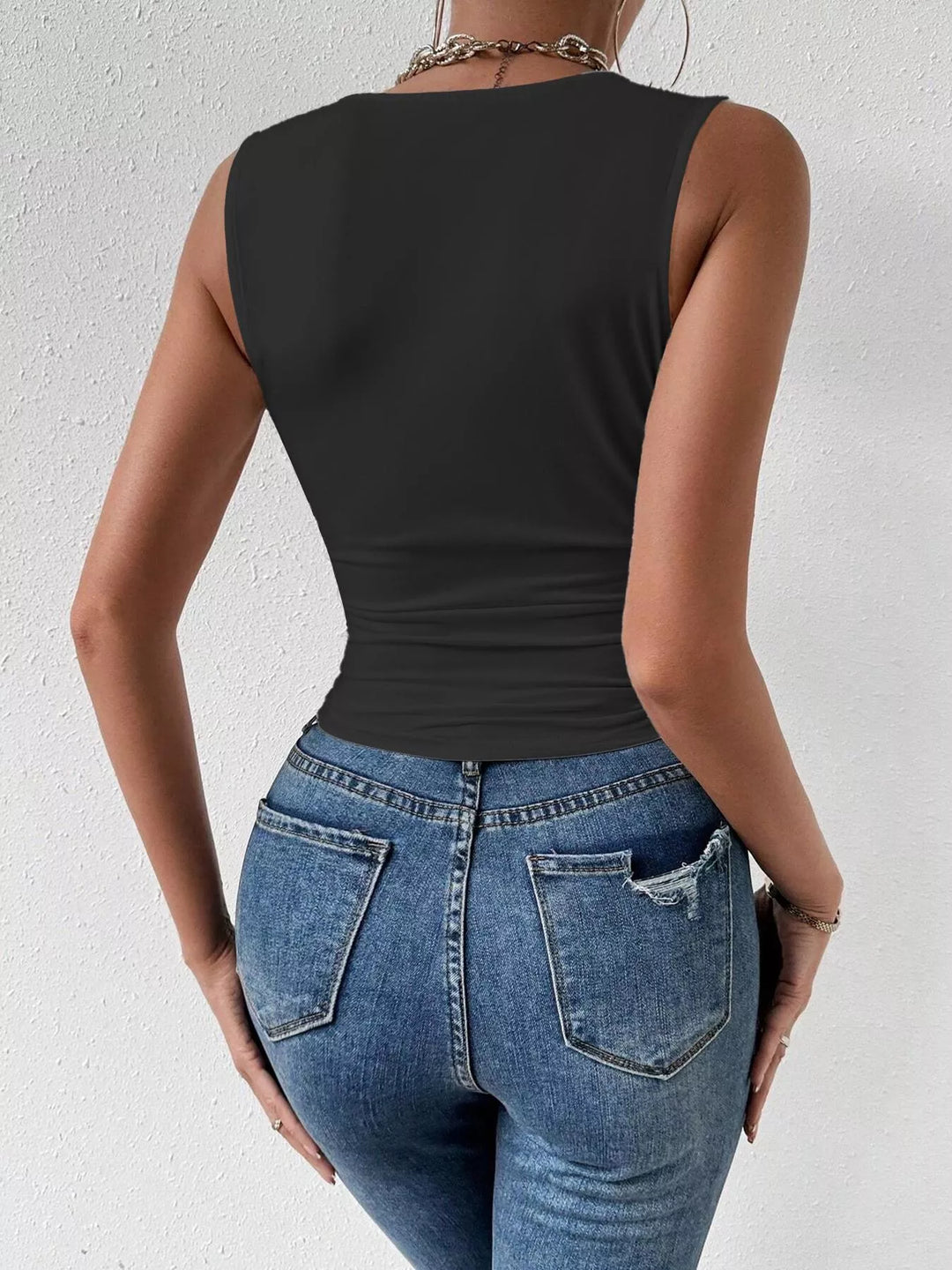 Ruched Cowl Neck Tank - Nikki &amp; Co. Boutique