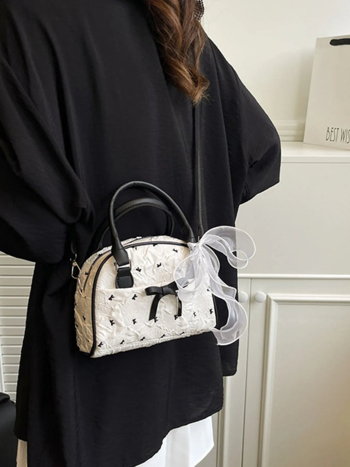 Ruched Bow Crossbody Bag - Nikki &amp; Co. Boutique