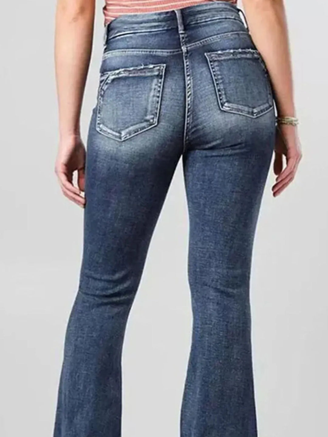 High - Rise Flare Gradient Wash Jeans - Nikki &amp; Co. Boutique