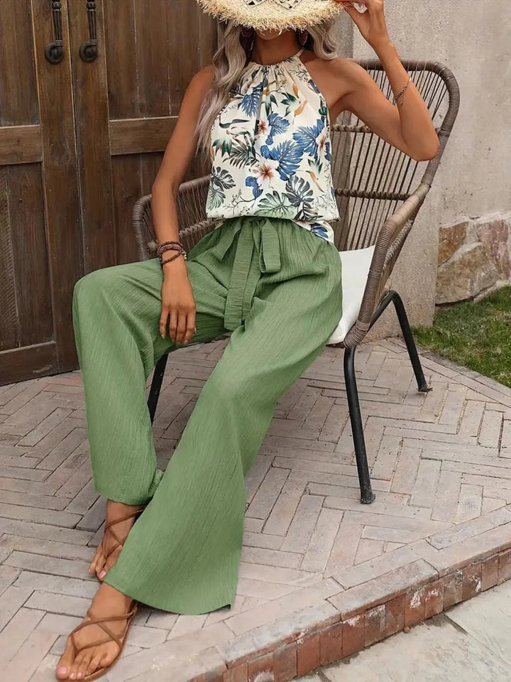 Printed Tank Tops and Wide Leg Pants Sets | Nikki &amp; Co. Boutique