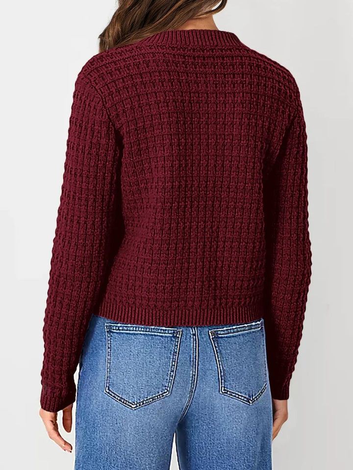 Textured Knit Button - Front Cardigan - Nikki &amp; Co. Boutique