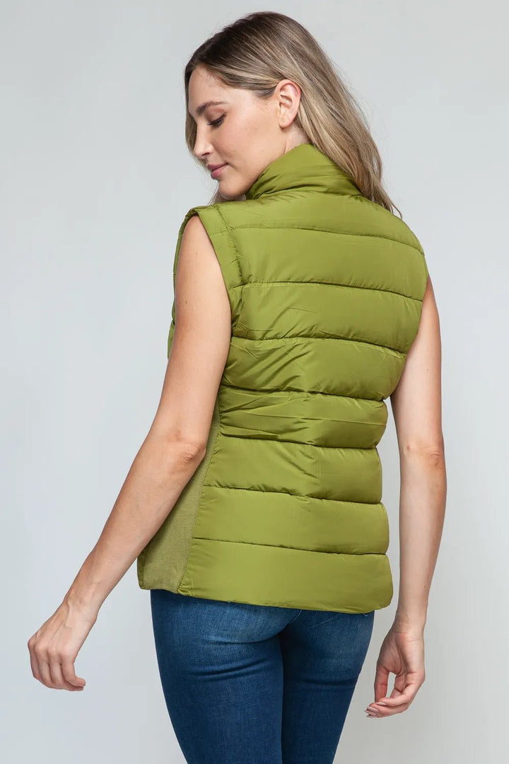 Snobbish Zip Up Turtleneck Vest with Pockets - Nikki &amp; Co. Boutique