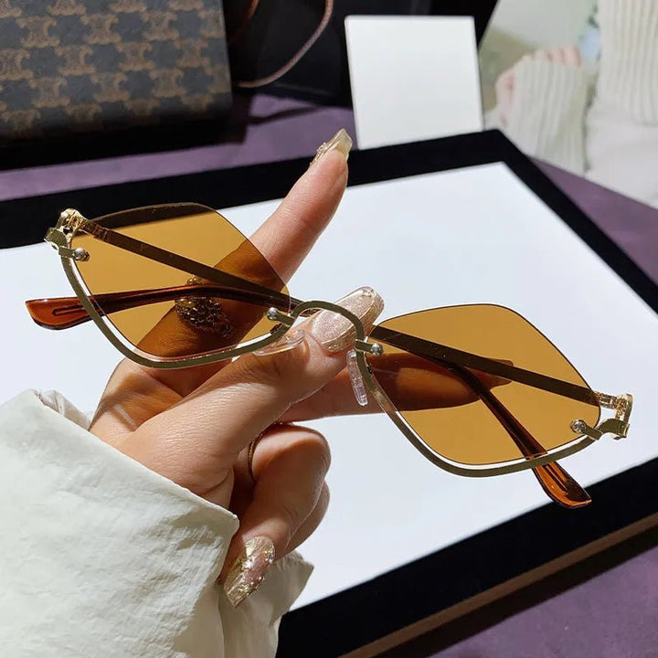 Cat Eye Sunglasses with Gold Metal Frame | Nikki &amp; Co. Boutique