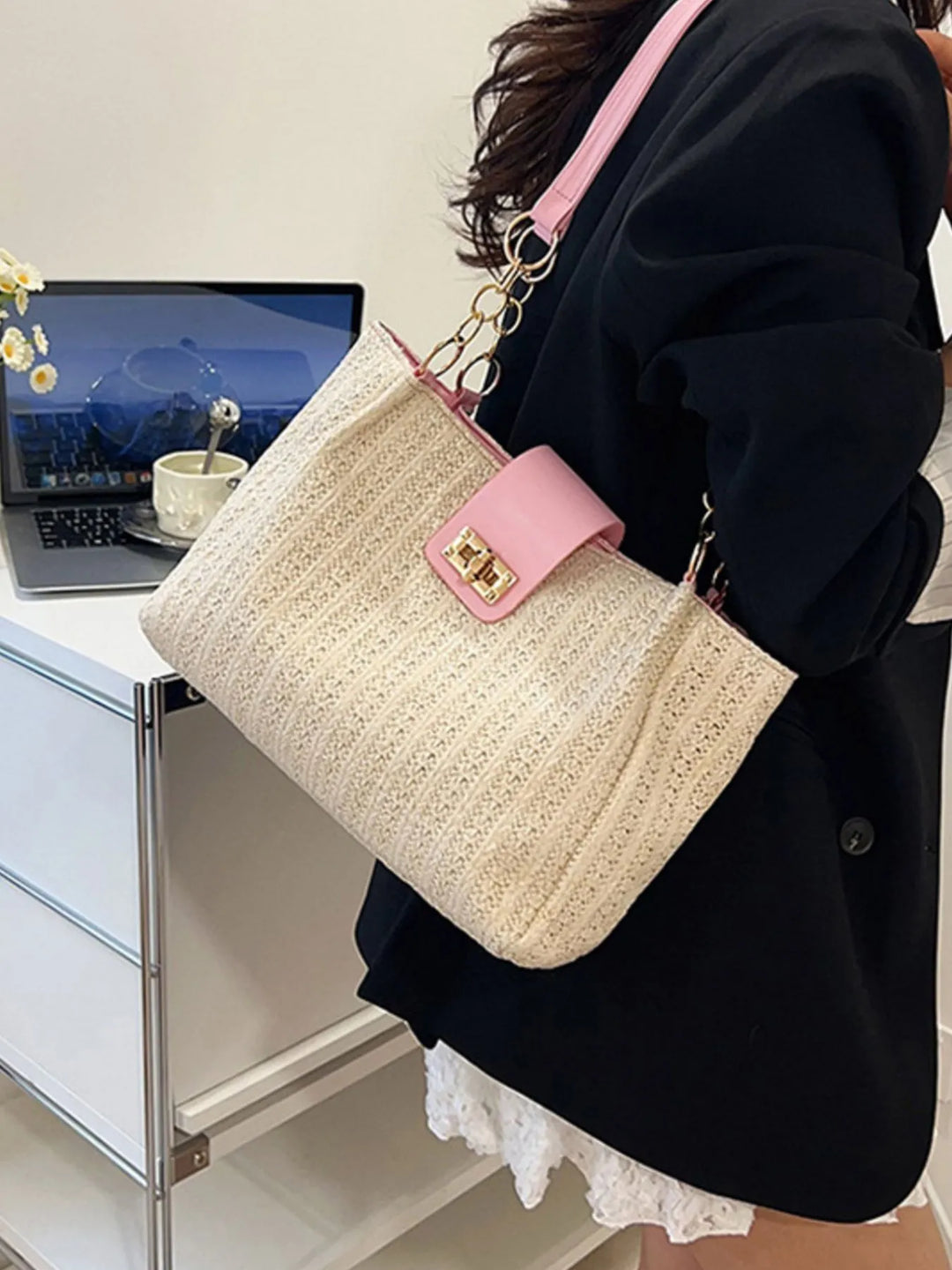 Woven Straw Shoulder Bag - Nikki &amp; Co. Boutique