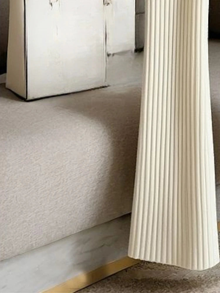 New Bottoms Fashion Flare Pants for Women High Waist Slim Fit Knitted Trousers Korean Casual Pantalon Femme Y2k Clothing