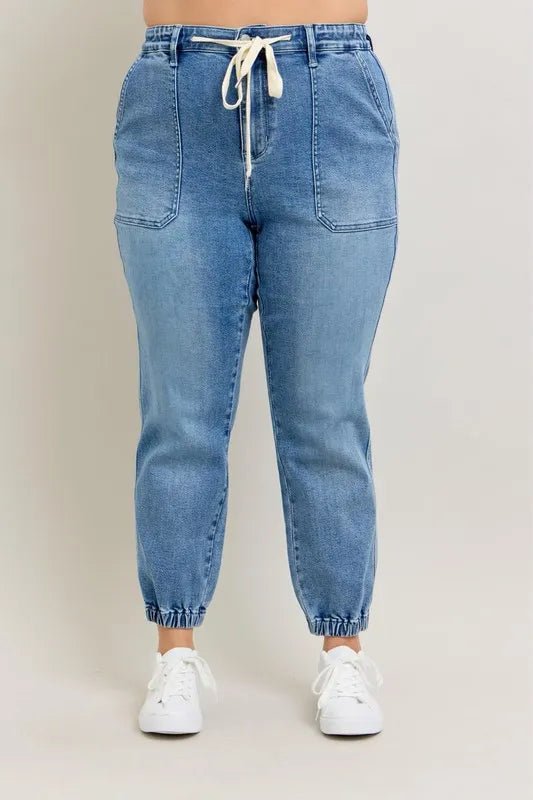 Judy Blue High-Rise Denim Jogger | Medium Wash - Nikki &amp; Co. Boutique