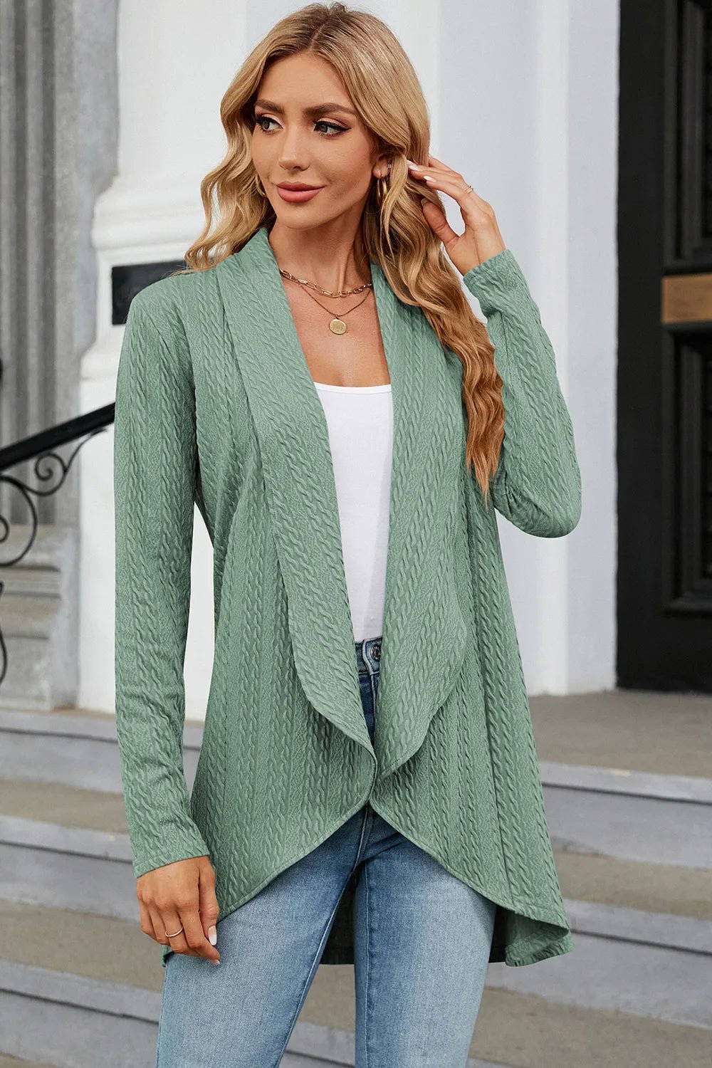 Open Front Long Sleeve Cardigan | Nikki &amp; Co. Boutique