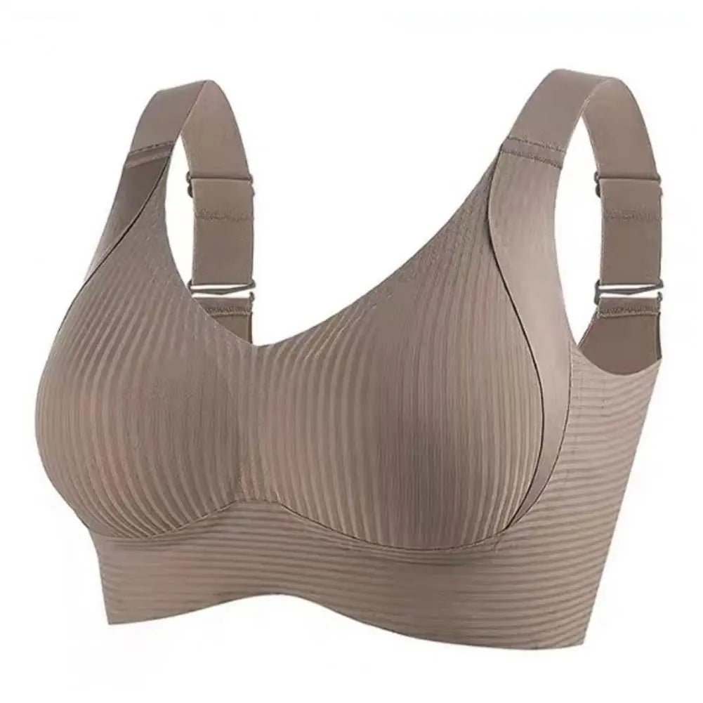 Women's Seamless Underwear, Thin Style, Large Breasts, Small Breasts, No Wires, Pull-up And Anti-sagging Large Size Bra ﻿