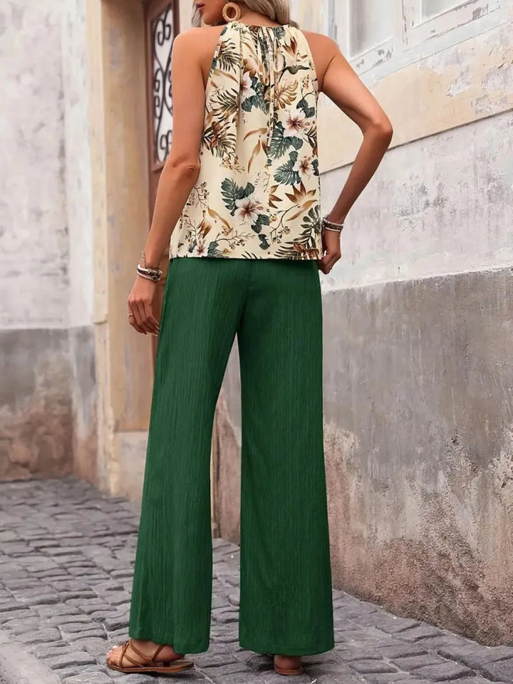 Printed Tank Tops and Wide Leg Pants Sets | Nikki &amp; Co. Boutique