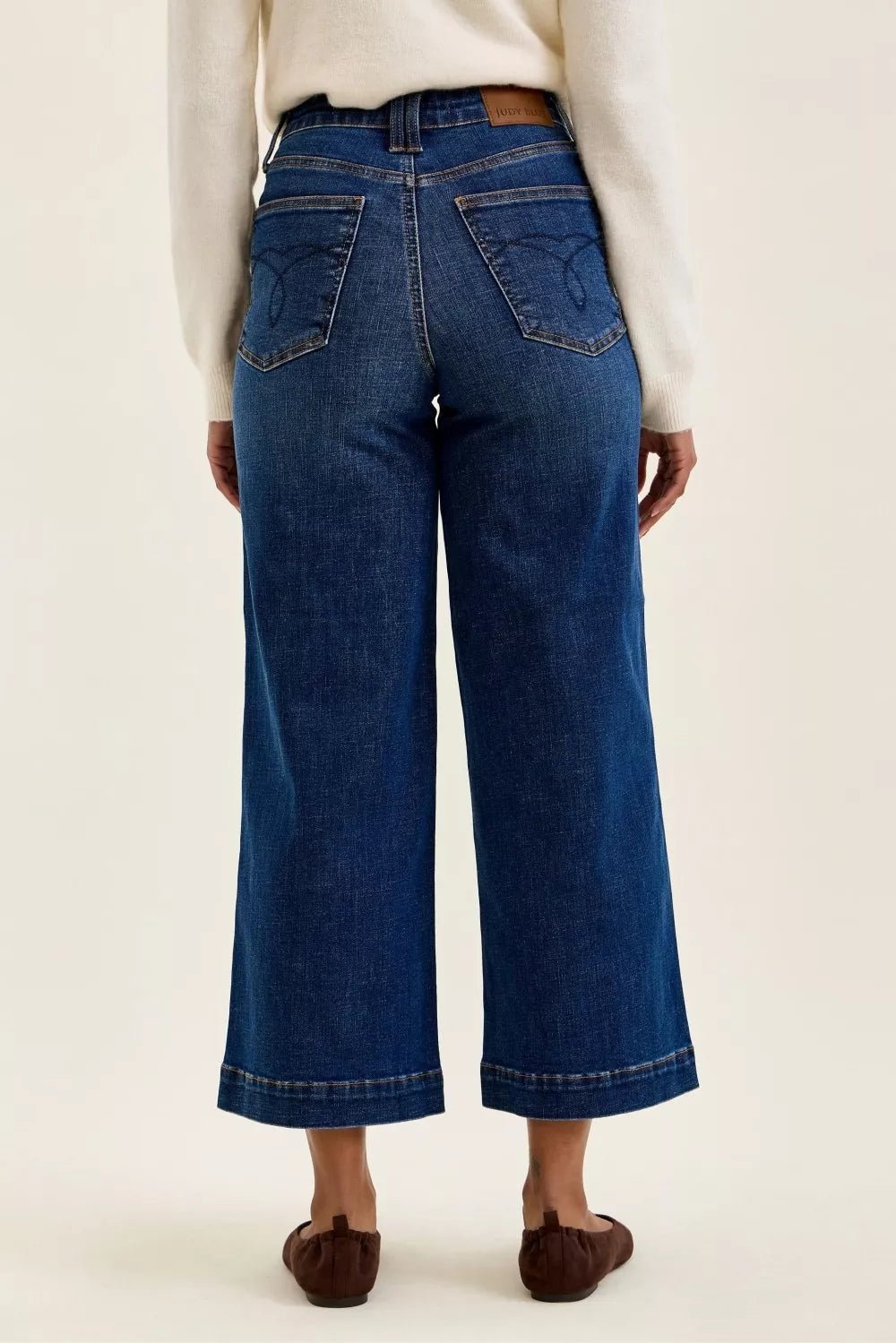 Judy Blue High Waist Claudia Ankle Wide Leg Jeans - Nikki &amp; Co. Boutique
