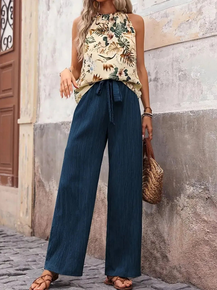Printed Tank Tops and Wide Leg Pants Sets | Nikki &amp; Co. Boutique