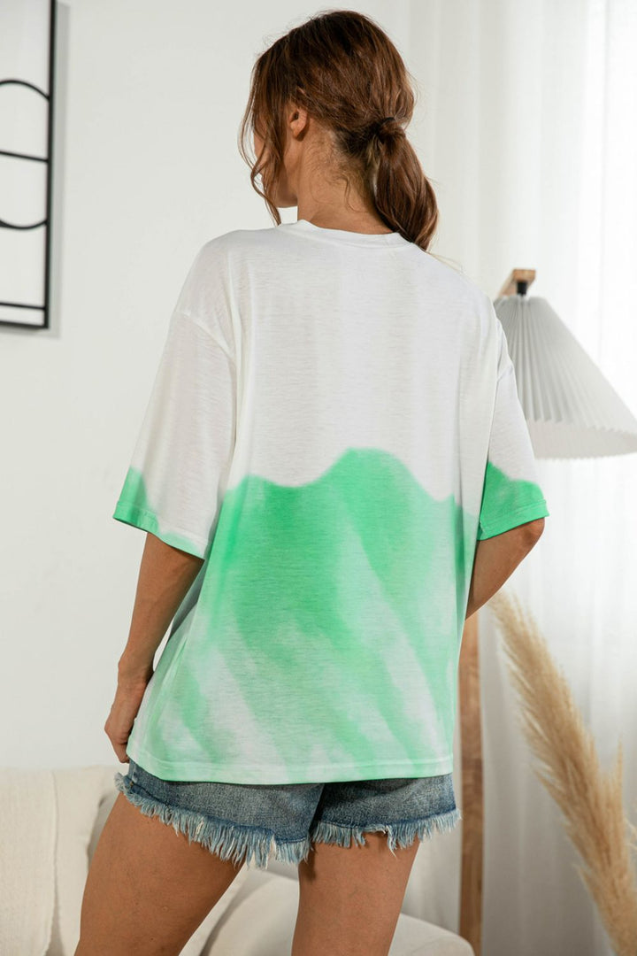 Tie-Dye Round Neck Tees Shirt | Nikki &amp; Co. Boutique