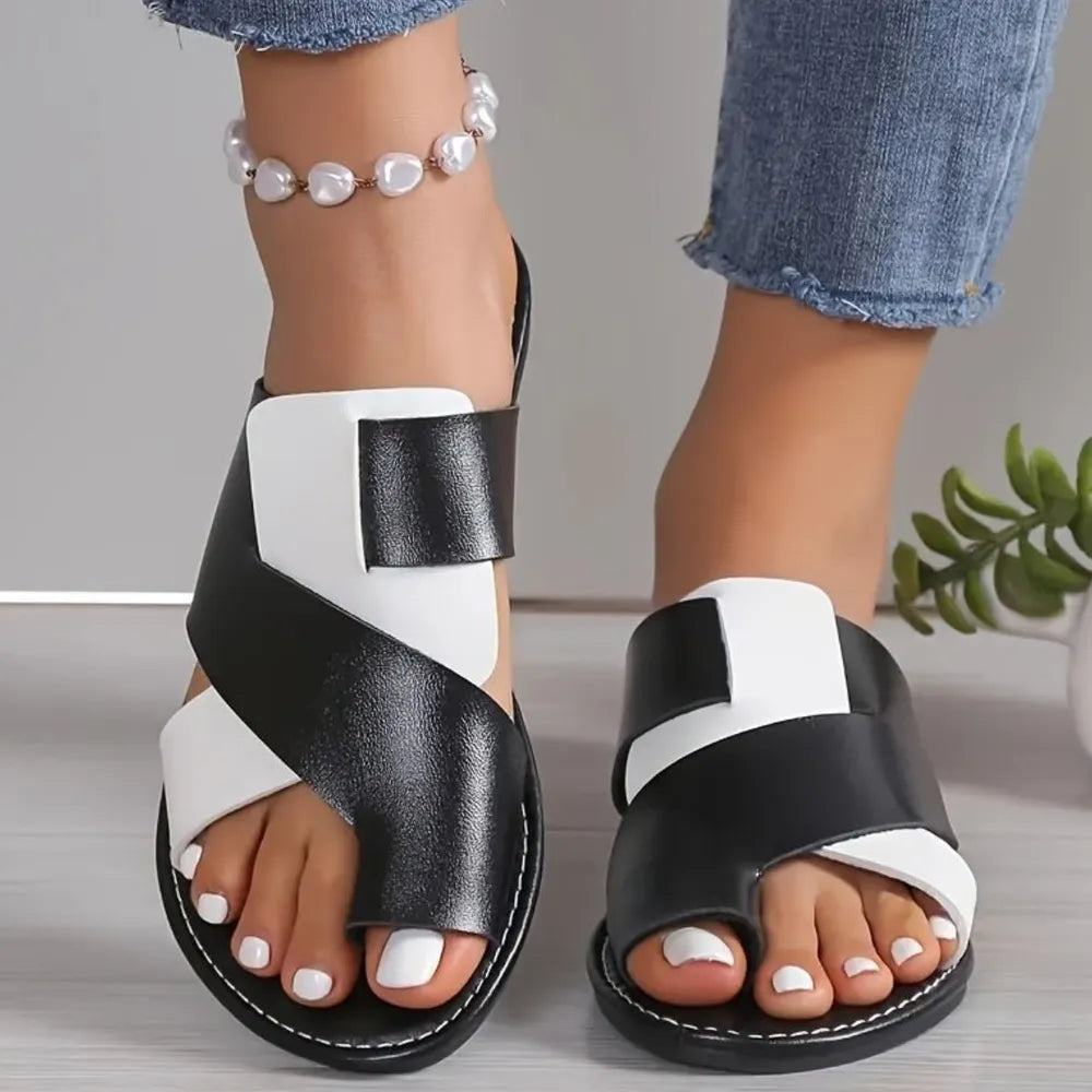 Toe Loop Flats Sandals | Nikki &amp; Co. Boutique