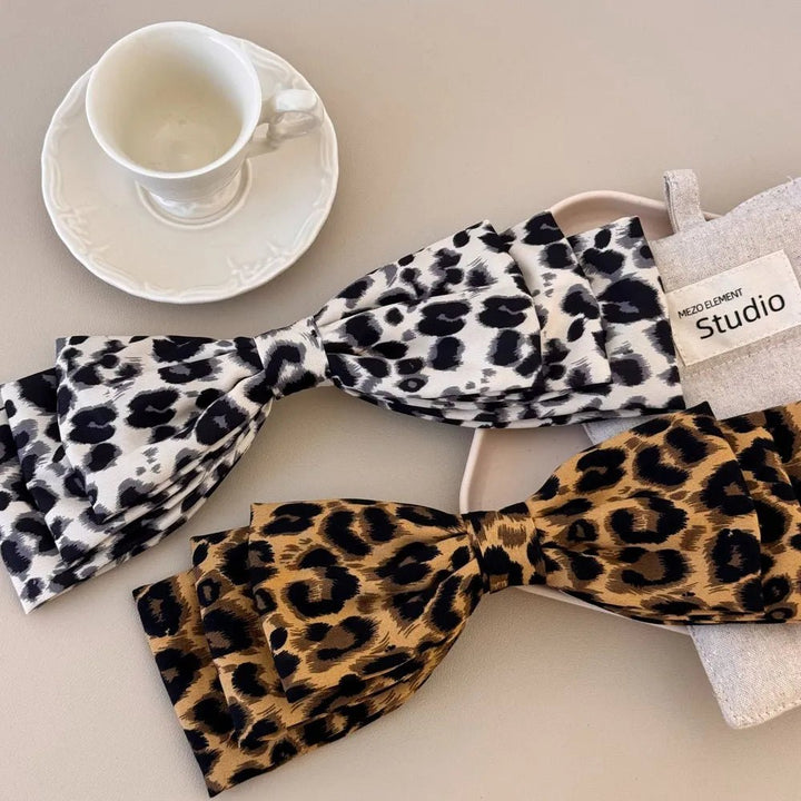 2 Piece Leopard Bow Hair Clip | Nikki &amp; Co. Boutique