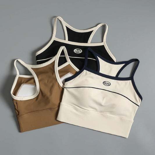 High-end integrated beauty-back bra running shock-proof gathering vest sports lingerie yoga suit outside wear bra