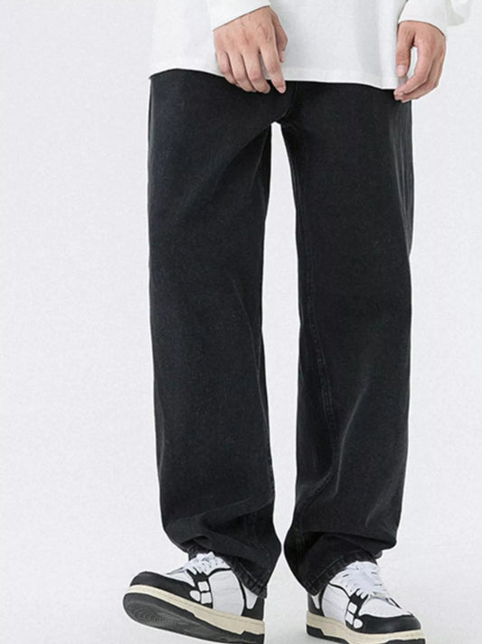 Men's Pocketed Wide Leg Jeans - Nikki and Co Boutique