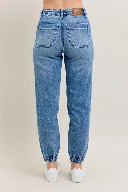 Judy Blue High-Rise Denim Jogger | Medium Wash - Nikki &amp; Co. Boutique