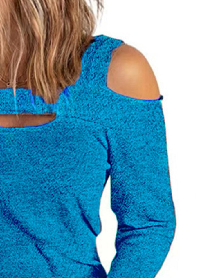 Full Size Cutout Cold Shoulder Blouse | Nikki &amp; Co. Boutique