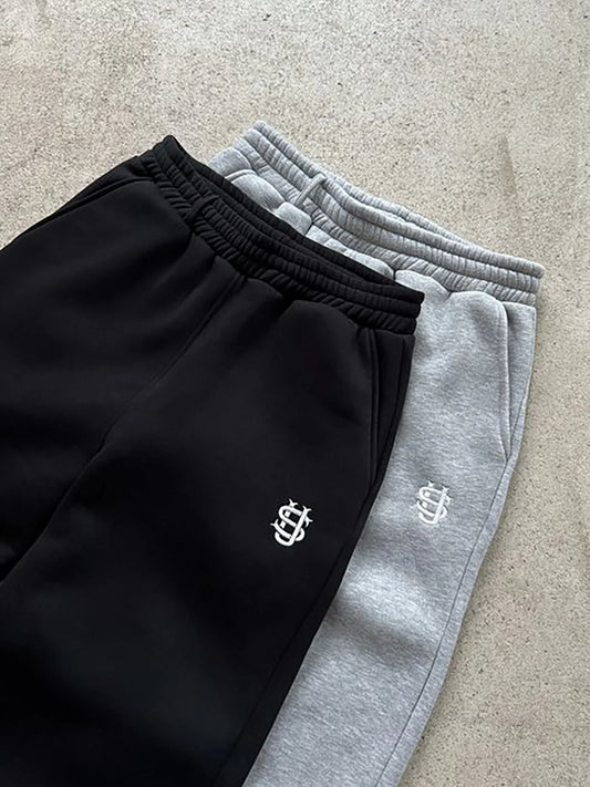 New Y2K Pants Personalized Pant Leg Zipper Embroidery Hip Hop Casual Joggers Men Pants Retro Straight Pants Tracksuit Streetwear