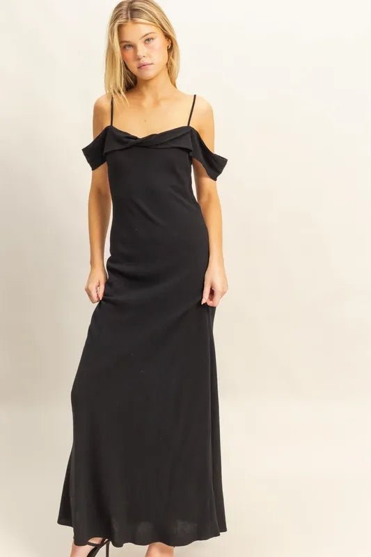 HYFVE Flattering Fit Cami Maxi Dress in Black - Nikki &amp; Co. Boutique