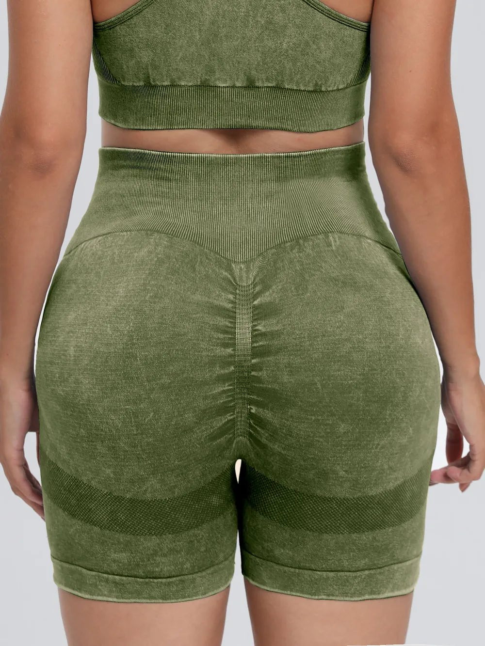 Washed High Waist Active Shorts - Nikki and Co Boutique