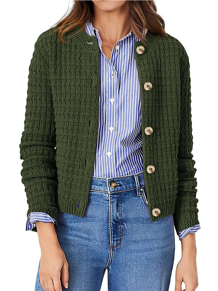 Textured Knit Button - Front Cardigan - Nikki &amp; Co. Boutique