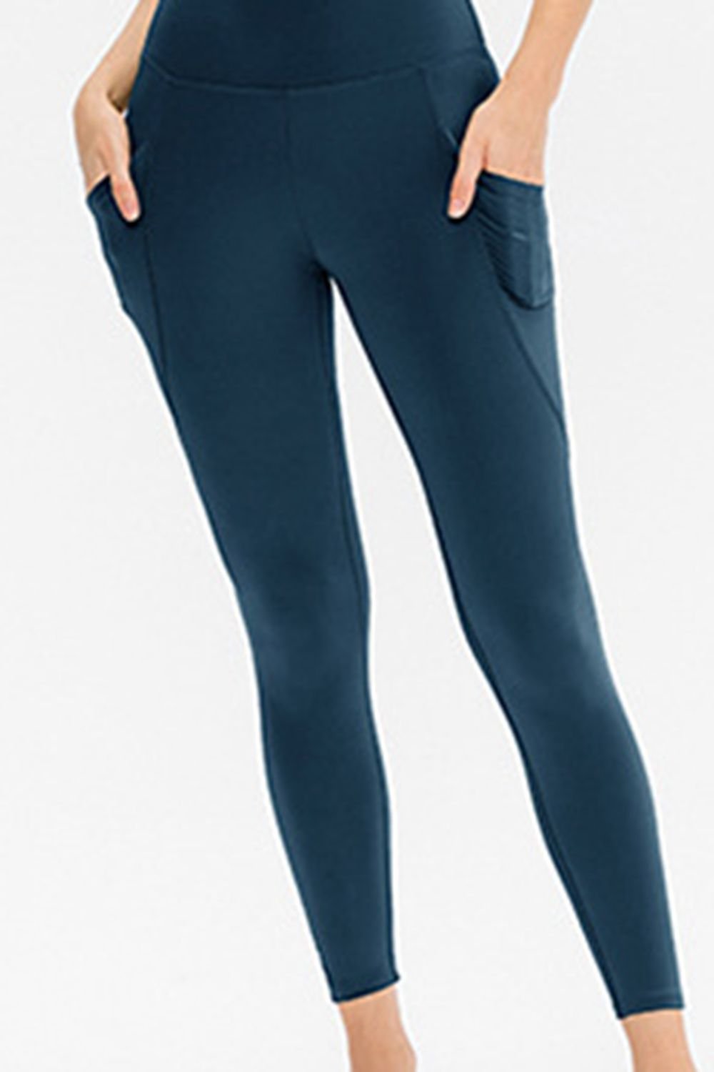 Slim Fit Long Active Leggings with Pockets - Nikki and Co Boutique